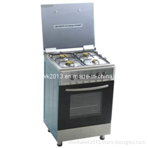 (60*60cm) Freestanding Oven with 4 Burner, Stainless Steel Material Factory Director Sales